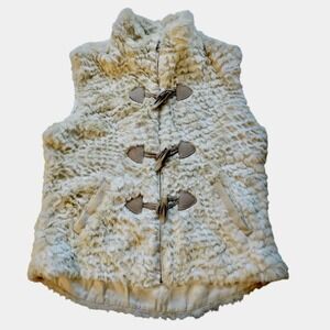 Baxis & Baxis Vest Size Small Faux Fur Toggle Closure Made in the USA